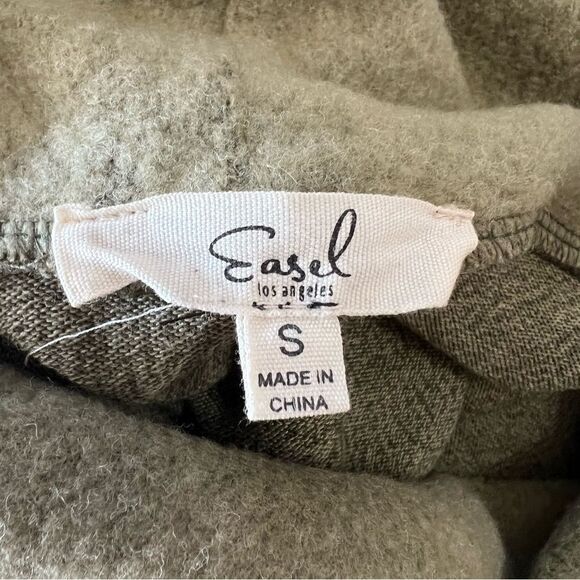 Easel Green Color Block Cowl Neck Sweater Dress -- S - Picture 9 of 10